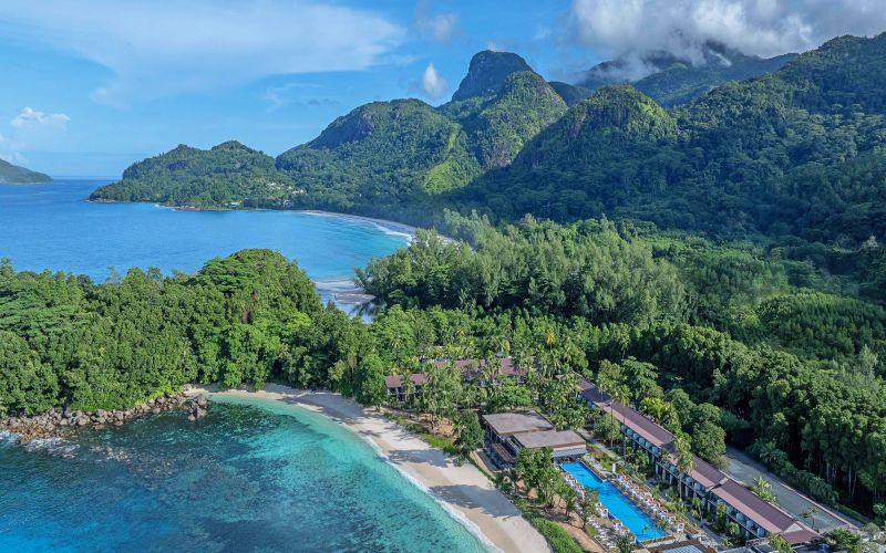 Aerial view of Avani+ Barbarons Seychelles